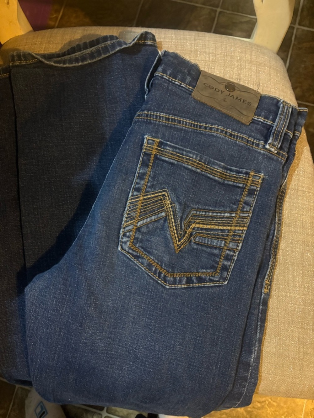 Men's Dark Blue Denim Jeans